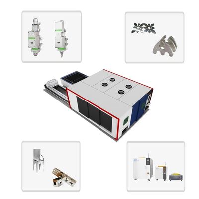 Industrial Double Table 3000w Sheet and Tube Metal Laser Cutting Machine with HIWIN Guiderail