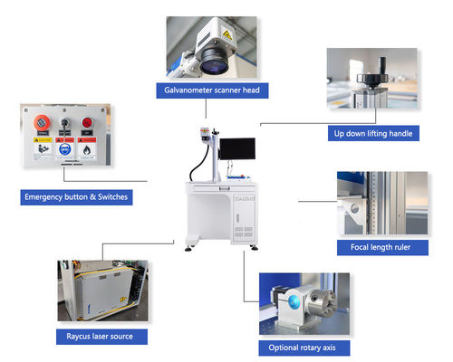 Max CO2 Fiber Laser Marking Machine for Marking on Aluminum Steel Gold Silver Jewellery and Shoes Name Plate