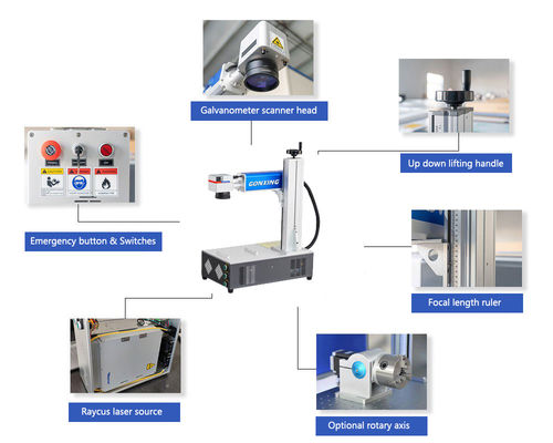 Rubber Apple Watch Bands Acrylic Wood Paper Leather CO2 Laser Marking Machine with 2D Working Table and Air Cooling