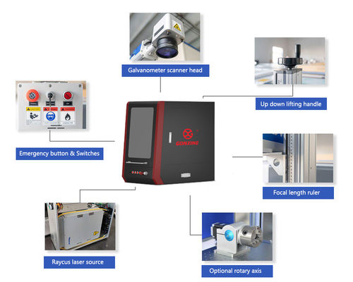 MAX Laser Source 3D Enclosed Type CNC Marking Engraving Cutting Machine for Gold Silver Metals in 110*110mm Marking Area
